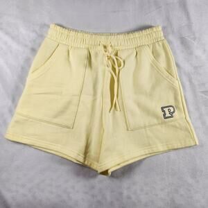 VS PINK Ivy Fleece Classic Short - Relaxed High Rise - Mellow Yellow - Small